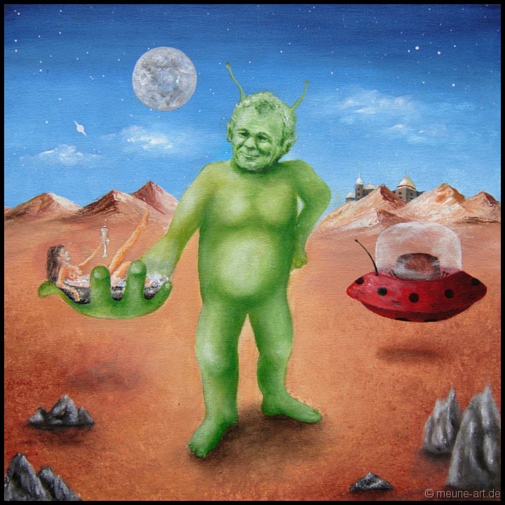 17 Mars trifft Venus Auftragsarbeit;
Acryl auf Leinwand;
30 x 30 cm